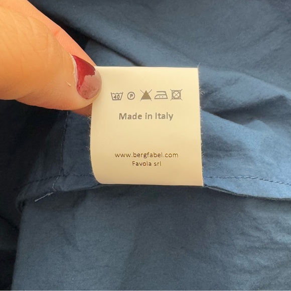 NWT Bergfabel Mara Midi Dress 44 in Deep Blue Italian Made Designer Large - Picture 8 of 12